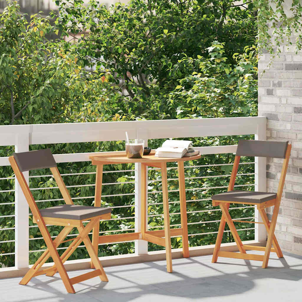 Bistrogarnitur mit Kissen 3 pcs Öl-Natur Massivholz Akazie