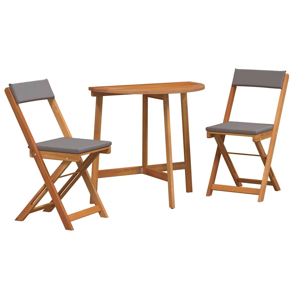 Bistrogarnitur mit Kissen 3 pcs Öl-Natur Massivholz Akazie