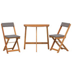 Bistrogarnitur mit Kissen 3 pcs Öl-Natur Massivholz Akazie