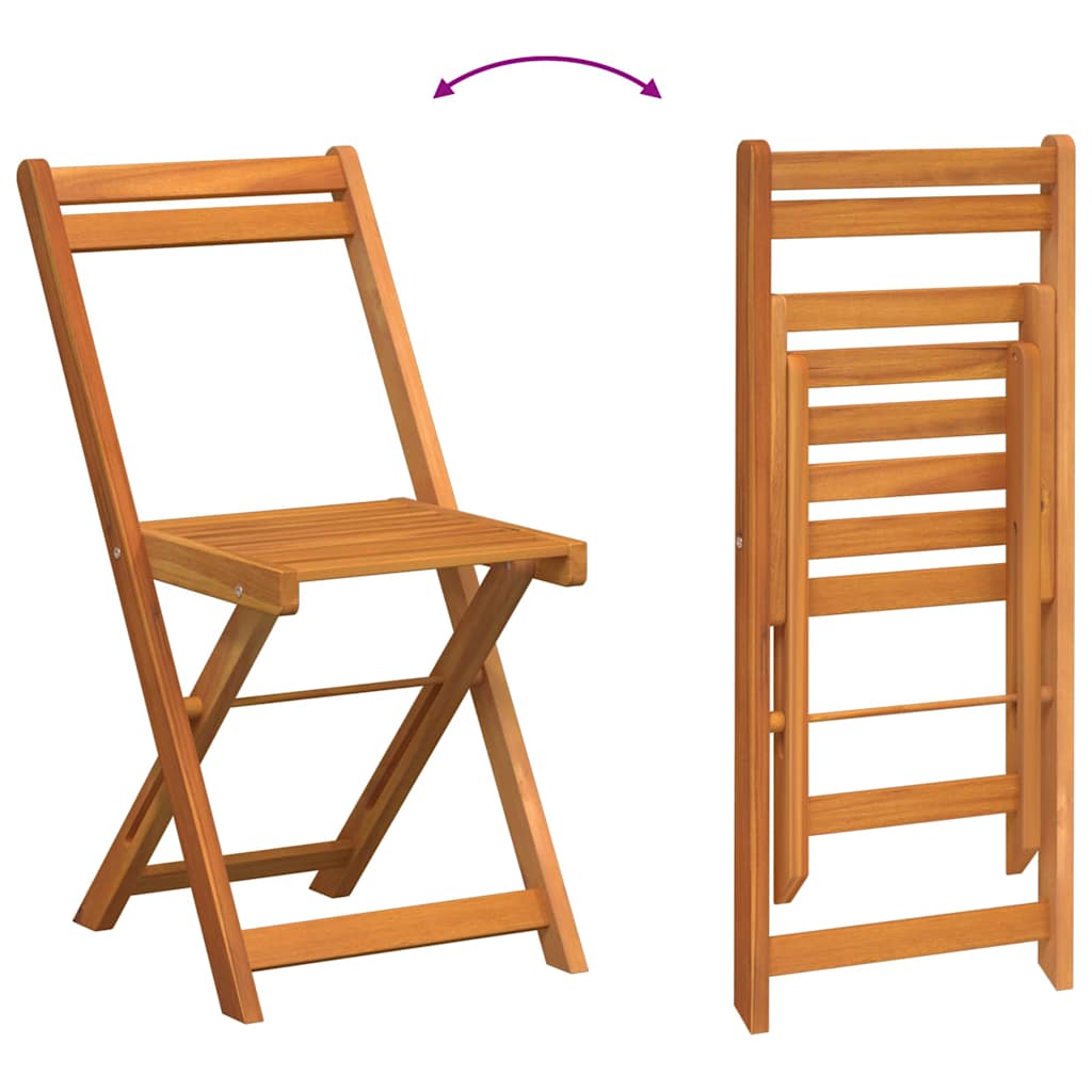 Bistrogarnitur mit Kissen 3 pcs Öl-Natur Massivholz Akazie