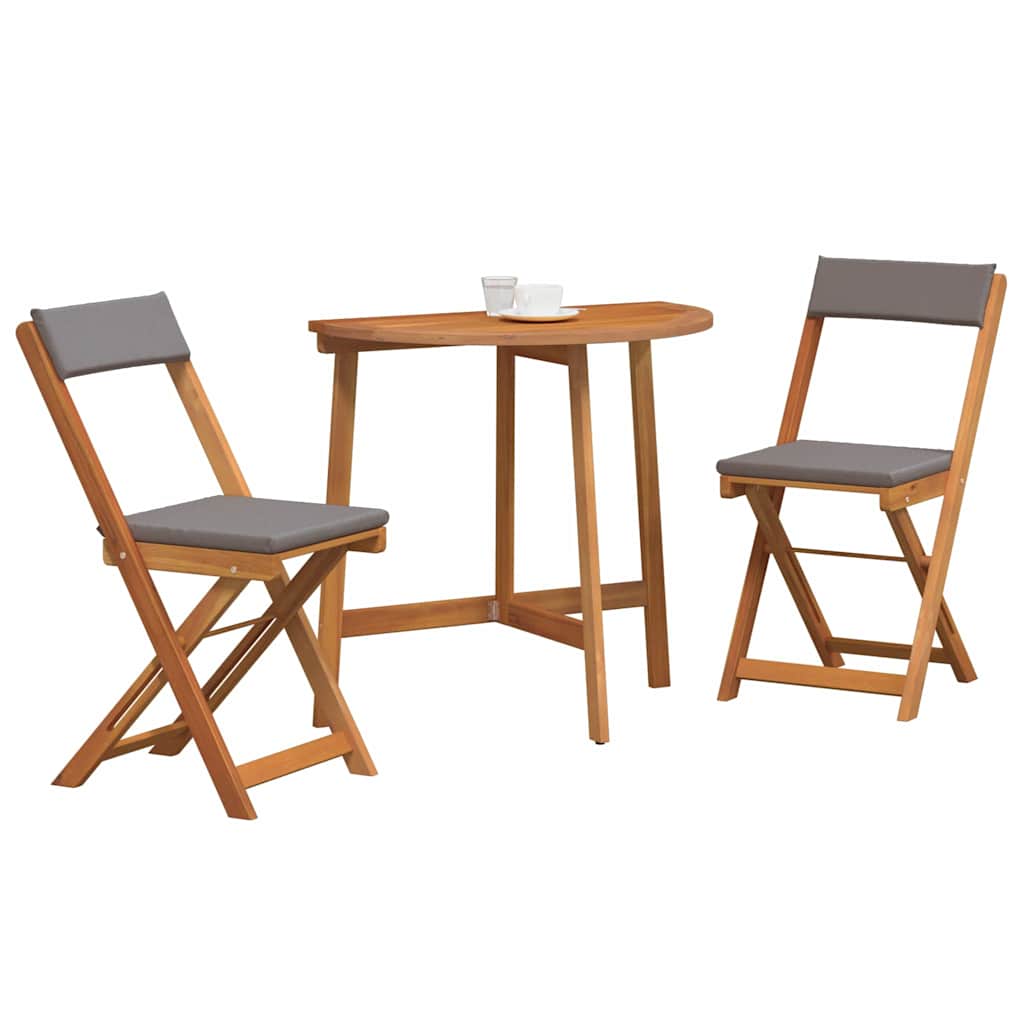 Bistrogarnitur mit Kissen 3 pcs Öl-Natur Massivholz Akazie