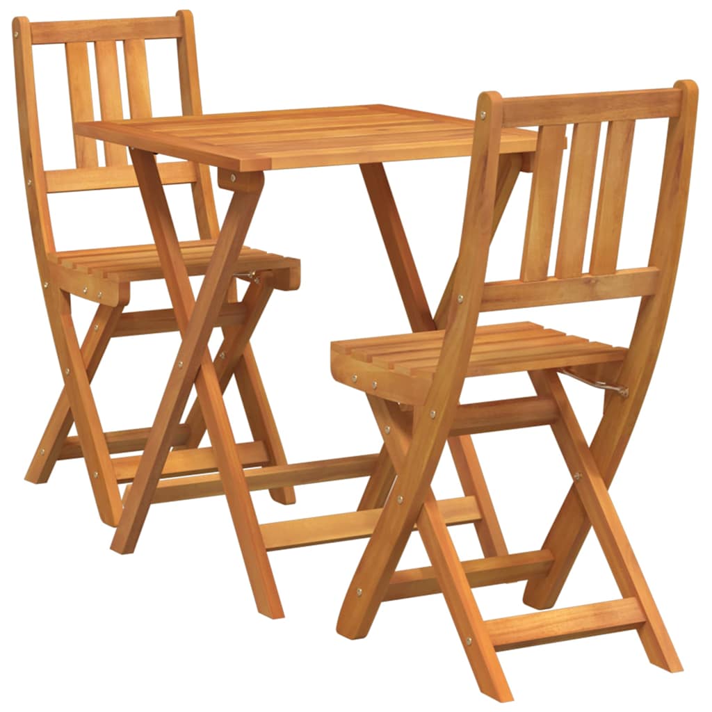 Bistrogarnitur 3 pcs Öl-Natur Massivholz Akazie