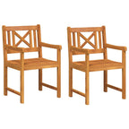 Bank Outdoor 2 pcs Natur 56 x 55,5 x 90 cm Massivholz Akazie