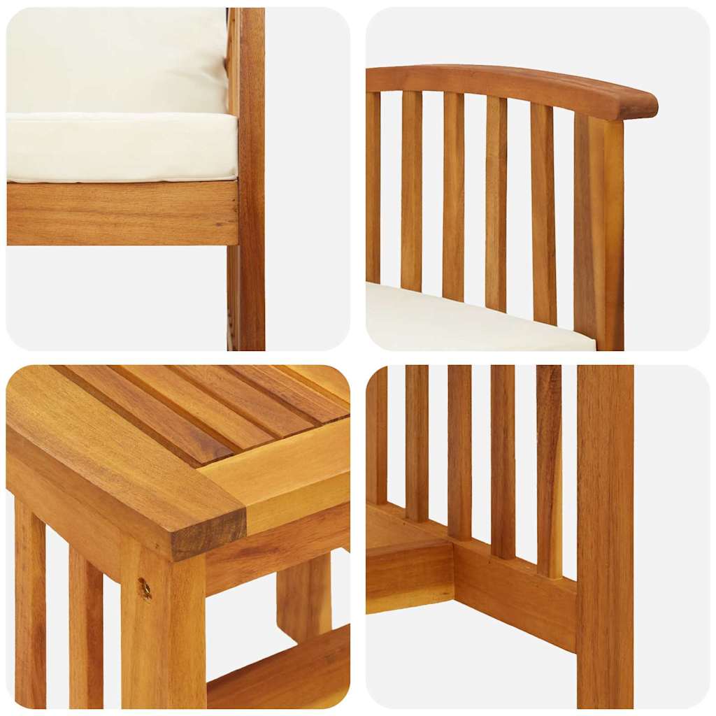 Gartensofa-set mit Kissen 3 pcs Öl-Natur Massivholz Akazie
