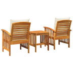 Gartensofa-set mit Kissen 3 pcs Öl-Natur Massivholz Akazie