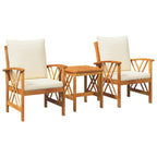Gartensofa-set mit Kissen 3 pcs Öl-Natur Massivholz Akazie
