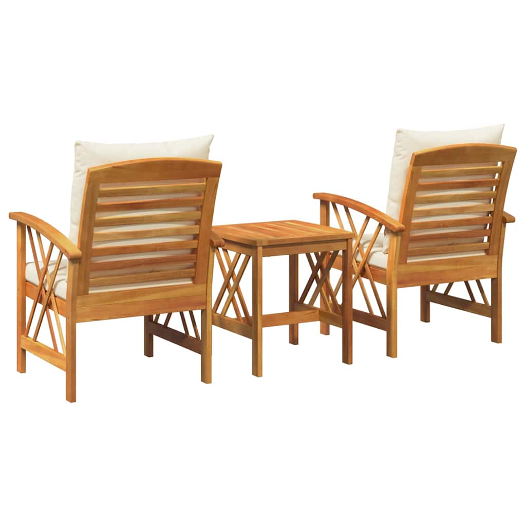 Gartensofa-set mit Kissen 3 pcs Öl-Natur Massivholz Akazie