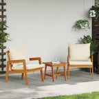 Bistrogarnitur mit Kissen 3 pcs Braun Massivholz Akazie