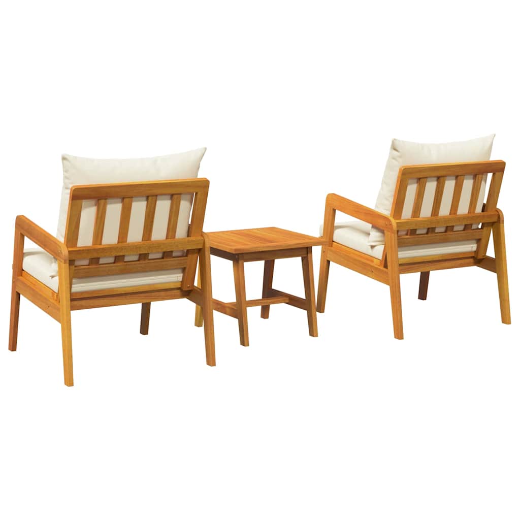 Bistrogarnitur mit Kissen 3 pcs Braun Massivholz Akazie