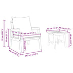 Bistrogarnitur mit Kissen 3 pcs Braun Massivholz Akazie