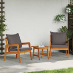 Bistrogarnitur mit Kissen 3 pcs Braun Massivholz Akazie