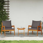 Bistrogarnitur mit Kissen 3 pcs Braun Massivholz Akazie