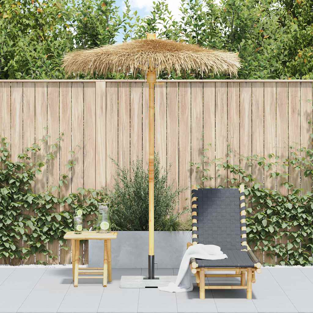 Tiki-Schirm mit Bananenblatt-Dach 150 cm Bambus