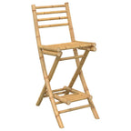3-tlg. Outdoor-Bar-Set Klappbar Bambus