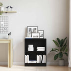 Bücherregal Schwarz Eichen-Optik 60 x 24 x 76 cm Holzwerkstoff