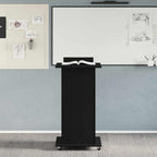 Podium Schwarz Eichen-Optik 55 x 55 x 107 cm Holzwerkstoff