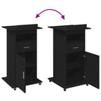 Podium Schwarz Eichen-Optik 55 x 55 x 107 cm Holzwerkstoff