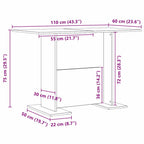 Esstisch Altholz 110 x 60 x 75 cm Holzwerkstoff