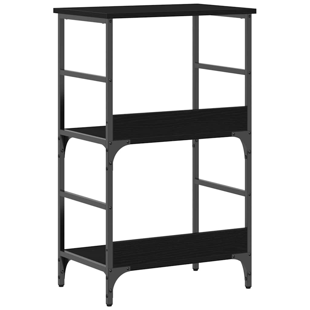 Bücherregal Schwarz Eichen-Optik 50 x 33 x 82 cm Holzwerkstoff