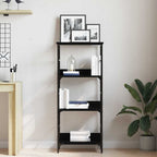 Bücherregal Schwarz Eichen-Optik 50 x 33 x 117,5 cm