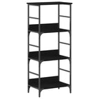 Bücherregal Schwarz Eichen-Optik 50 x 33 x 117,5 cm