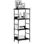 Bücherregal Schwarz Eichen-Optik 50 x 33 x 117,5 cm