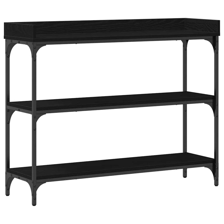 Konsolentisch mit Regal Schwarze Eiche 100 x 30 x 80 cm
