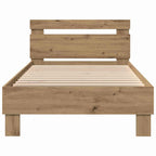 Bettrahmen mit LED Artisan-Eiche 90 x 200 cm Holzwerkstoff