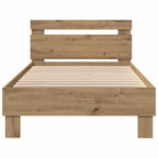 Bettrahmen mit LED Artisan-Eiche 90 x 190 cm Holzwerkstoff