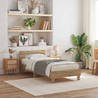 Bettrahmen mit LED Artisan-Eiche 75 x 190 cm Holzwerkstoff