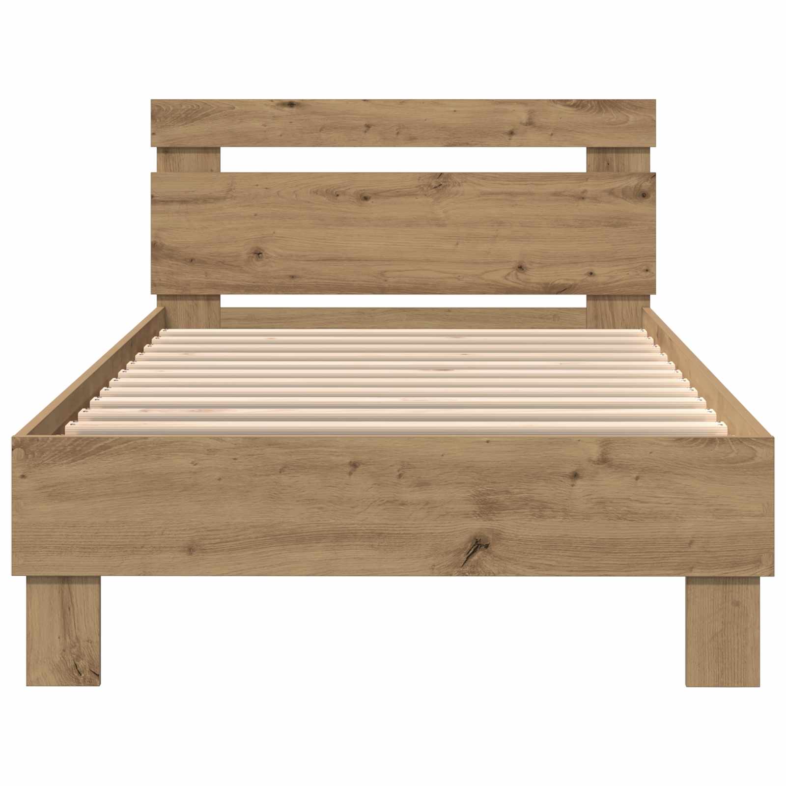 Bettrahmen mit LED Artisan-Eiche 75 x 190 cm Holzwerkstoff