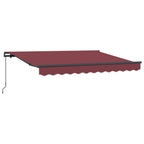 Einziehbare Markise Bordeauxrot 250 x 200 cm Stoff