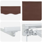 Markisenrahmen Braun 250 x 200 cm Polyester mit PU-Beschichtung