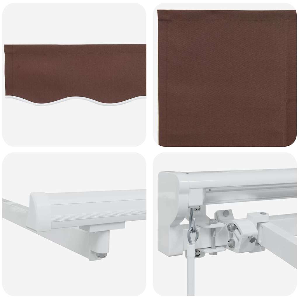 Markisenrahmen Braun 250 x 200 cm Polyester mit PU-Beschichtung
