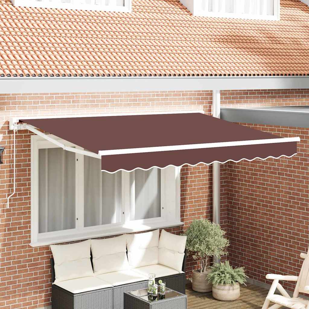 Markisenrahmen Braun 250 x 200 cm Polyester mit PU-Beschichtung