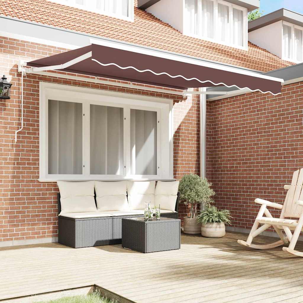 Markisenrahmen Braun 250 x 200 cm Polyester mit PU-Beschichtung