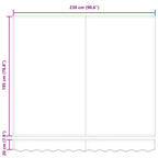 Markisenrahmen Braun 250 x 200 cm Polyester mit PU-Beschichtung