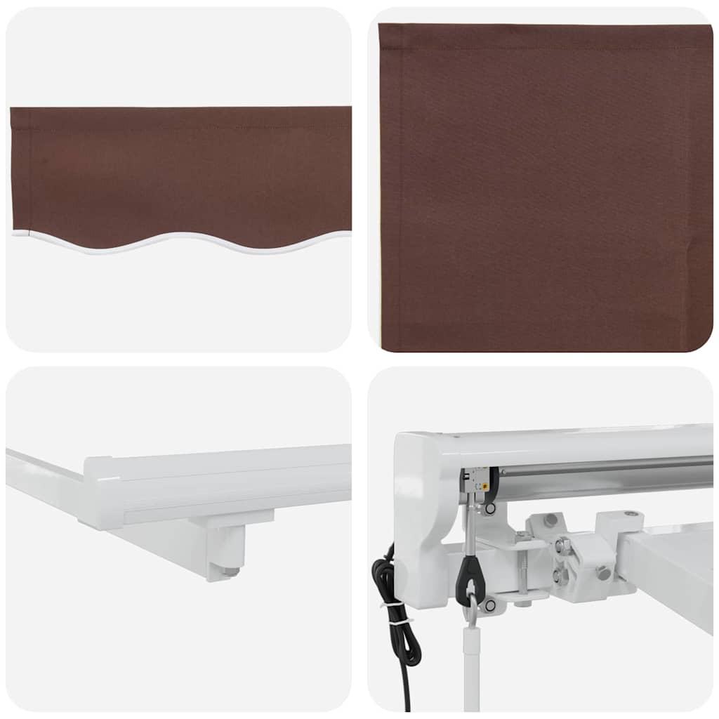 Markisenrahmen Braun 250 x 200 cm Polyester mit PU-Beschichtung
