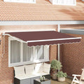 Markisenrahmen Braun 250 x 200 cm Polyester mit PU-Beschichtung