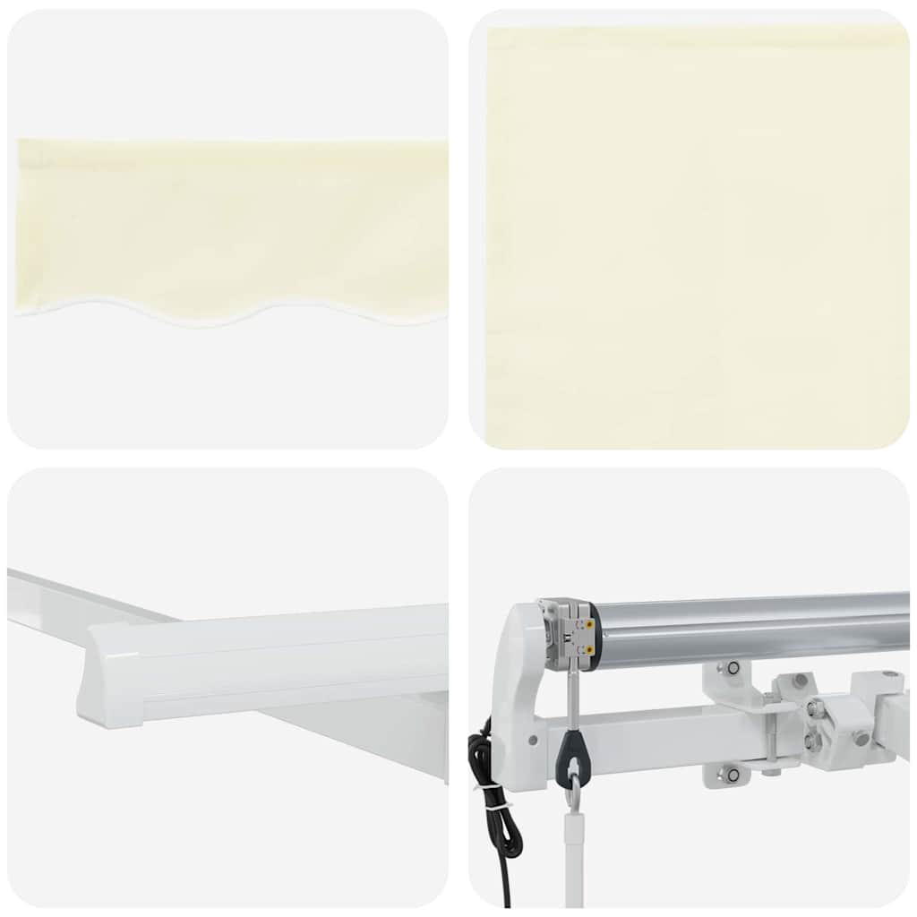 Einziehbare Markise Creme 300 x 200 cm Stoff
