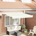 Einziehbare Markise Creme 300 x 200 cm Stoff