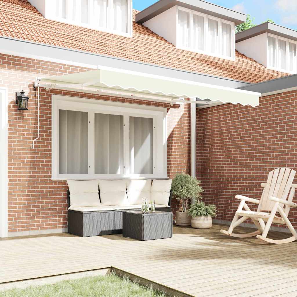 Einziehbare Markise Creme 300 x 200 cm Stoff