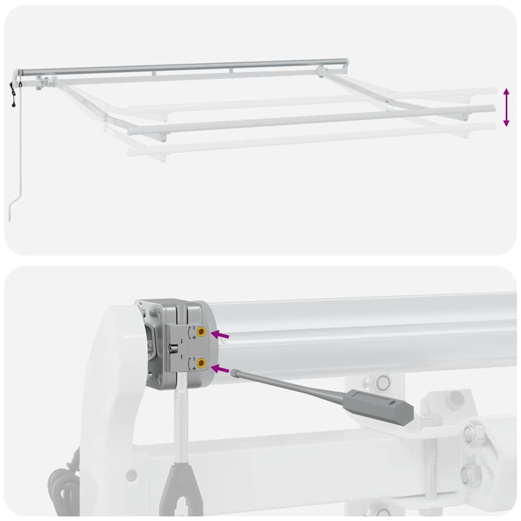 Einziehbare Markise Creme 300 x 200 cm Stoff