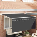 Einziehbare Markise Anthrazit 300 x 200 cm Stoff