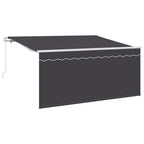 Einziehbare Markise Anthrazit 300 x 200 cm Stoff