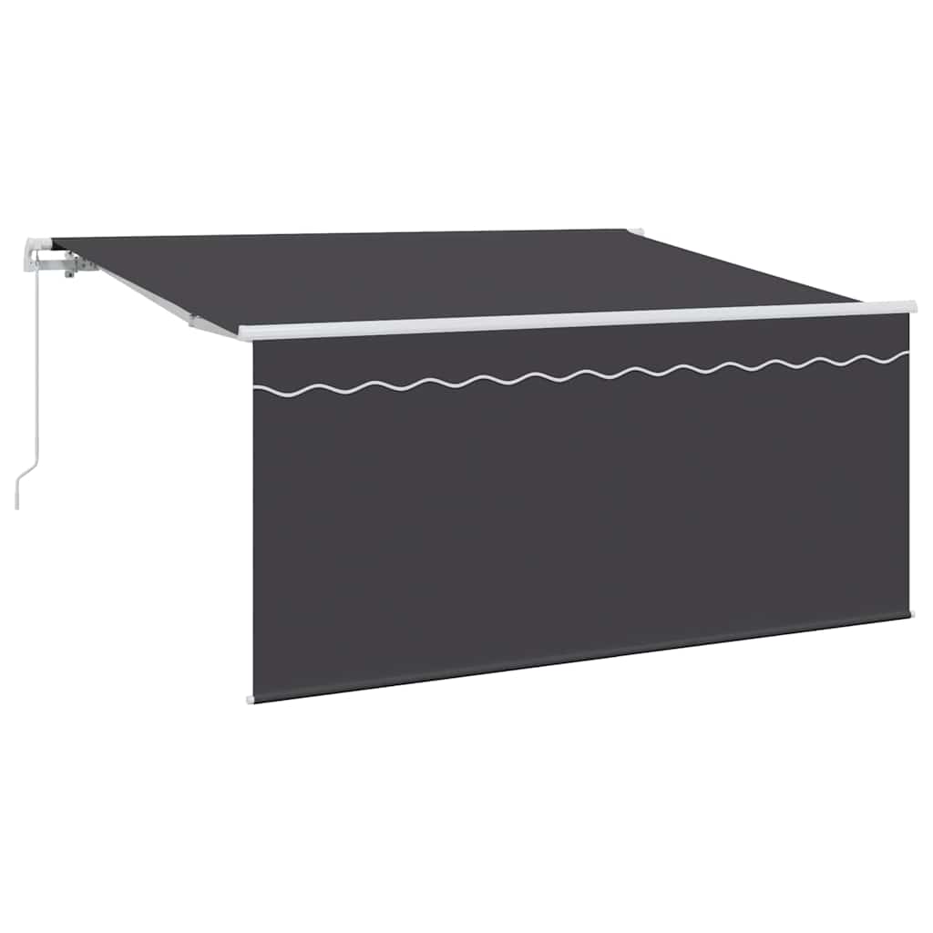 Einziehbare Markise Anthrazit 300 x 200 cm Stoff