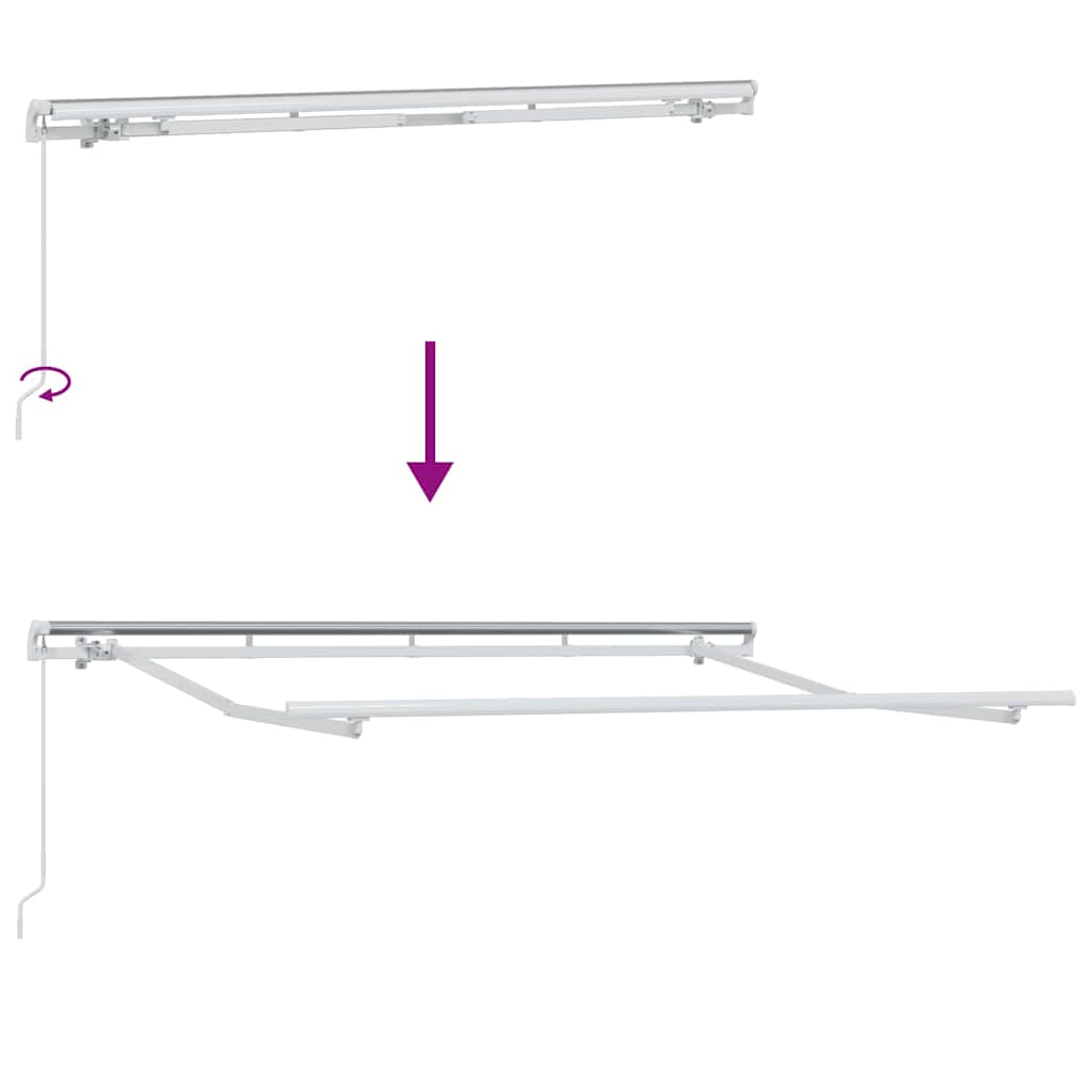 Einziehbare Markise Anthrazit 300 x 200 cm Stoff