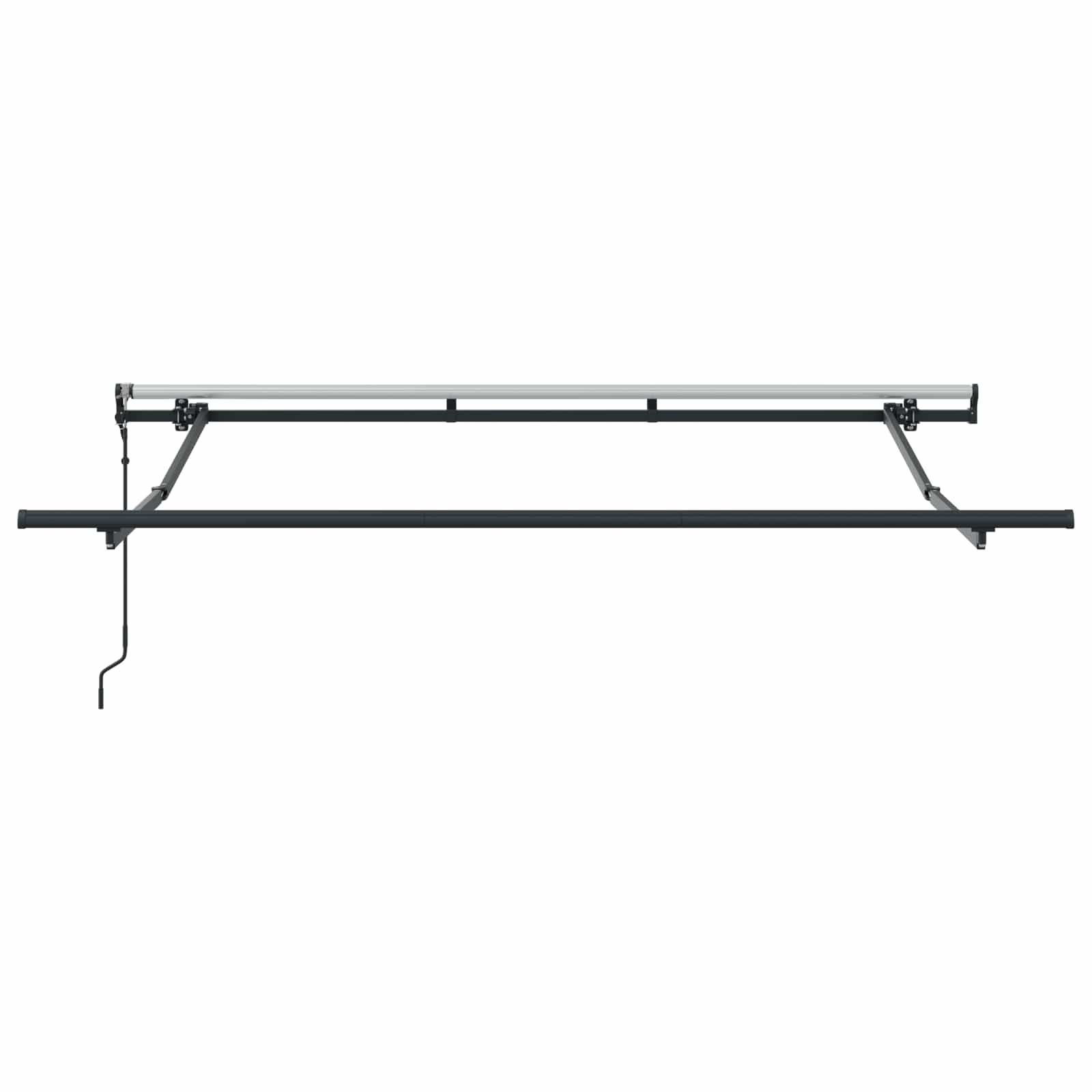 Einziehbare Markise Gestreift Anthrazit 300 x 200 cm Stoff