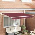 Einziehbare Markise Bordeauxrot 300 x 200 cm Stoff