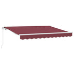Einziehbare Markise Bordeauxrot 300 x 200 cm Stoff